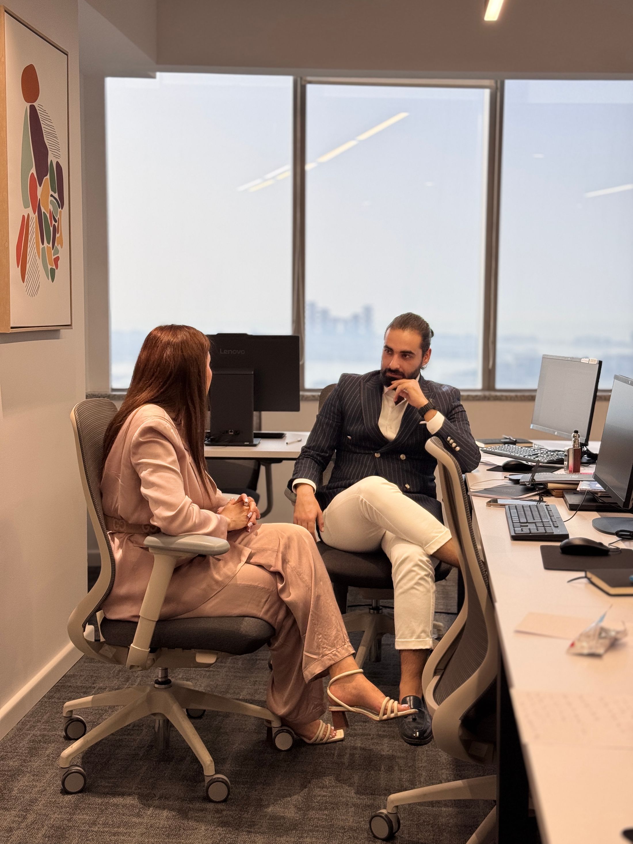 Business consultants discussing a company setup plan